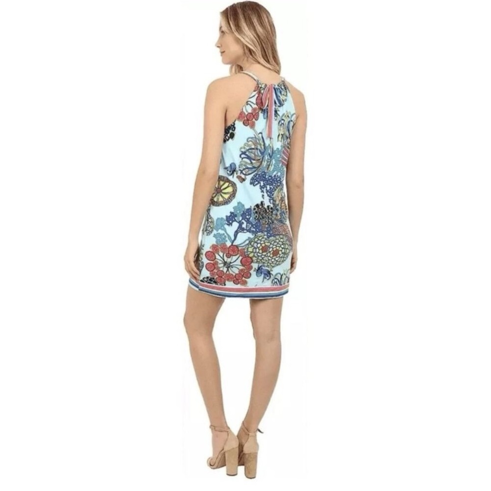 Trina Turk x Disney Pixar Finding Dory Rancho Blue Halter Mini Dress - Picture 2 of 2